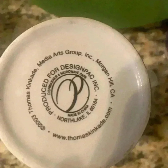 Vintage Thomas Kinkade Coffee Set - 5 Coffee Mugs and Serving Tray - Picture 12 of 12